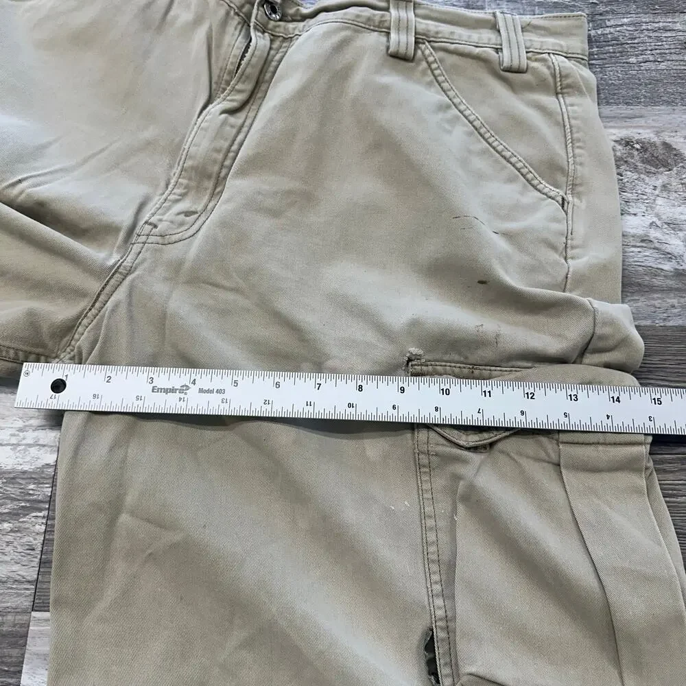 Vintage Y2k Levis Beige Men W38 Silvertab Skater Baggy‎ Tactical Cargo Shorts